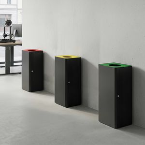 Centolitri lock, Papelera para recogida selectiva de residuos, de acero pintado.