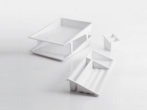 Desk up white, Accesorios de escritorio en polímero