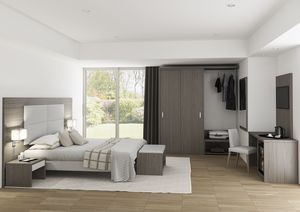 Art. 30120 Roma dormitorio de hotel, Mobiliario para habitaciones de hotel, con estilo elegante, limpio y moderno.