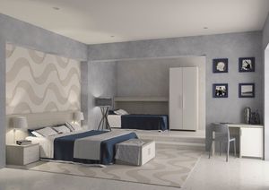 Art. 30130 Viareggio dormitorio de hotel, Muebles de dormitorio completos, estilo moderno.