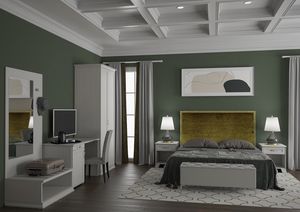 Art. 30918 Mantova LUX dormitorio de hotel, Mobiliario completo para habitaciones de hotel en estilo neocl�sico.