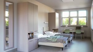 Art. 30919 Study 2 dormitorio de hotel, Mobiliario para habitaciones de estudiantes con espacio limitado