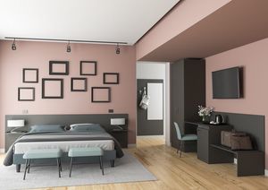 Art. 30920 Grosseto dormitorio de hotel, Mobiliario de habitaciones de hotel orientado a clientes empresariales.
