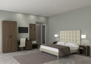Art. 31110 Palermo dormitorio de hotel, Mobiliario completo para habitaciones de hotel modernas.