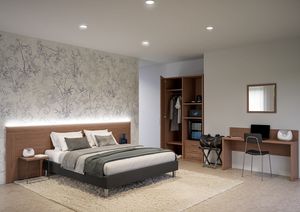 Art. 31120 Pesaro dormitorio de hotel, Mobiliario completo para habitaciones de hotel con un estilo refinado de inspiraci�n cl�sica.