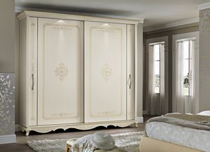 Angelica armario, Armario de estilo clásico, con puertas correderas