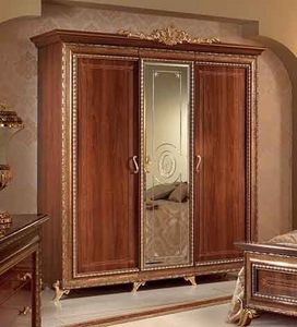 Giotto armadio piccolo, Armario de nogal clsico con 3 puertas y espejo central
