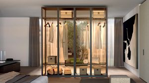 Armario Paro 01, Armario de doble cara con puertas de cristal.