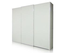 Idea, Armario blanco lacado con puertas correderas, tambin disponible como puertas batientes, para dormitorios modernos