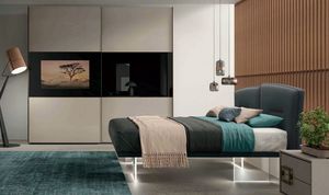 Mirror Tv, Armario de dormitorio con mueble para TV