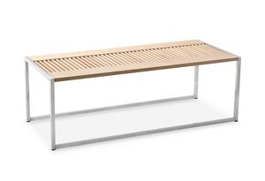 Banco Sauna Vita, Banco de acero y listones de haya, para el ambiente sauna