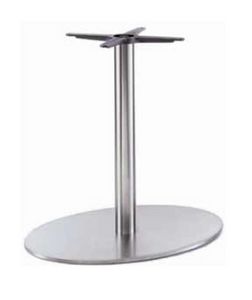 art. 4901-Inox, Base ovalada de metal para mesas