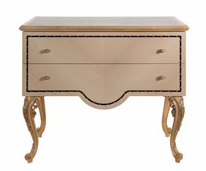 Cmoda 25-1022, Tocador de madera con incrustaciones decorativas