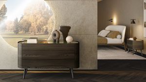 Grace, C�moda contempor�nea con patas de madera.