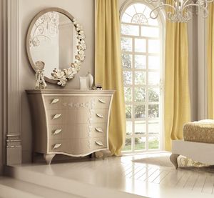 I Sogni Art. 540, Cajonera en madera, con acabado de perla natural