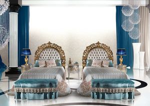 Calipso Bedroom, Cama de lujo clsico con cabecera tapizada