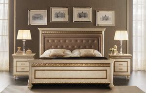Fantasia cama tapizada, Cama de estilo neoclásico, con cabecera tapizada