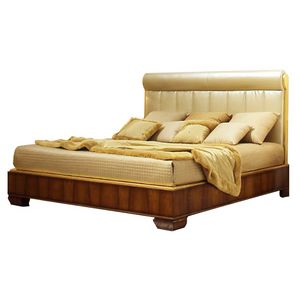 Muse CH.0602, Cama king-size de nogal con cabecera tapizada