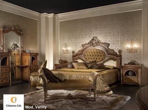 Vanity, Dormitorio de lujo clsico, de madera maciza cama de matrimonio