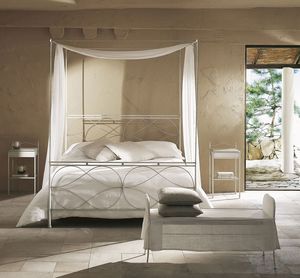 Raphael cama, Individual moderna cama con dosel con soldaduras pulidas a mano