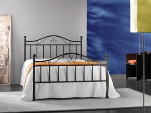 Giusy 120, Cama de metal doble, para el dormitorio clsico