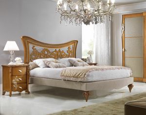 I Sogni Art. 588L, Cama de madera con cabecera perforada