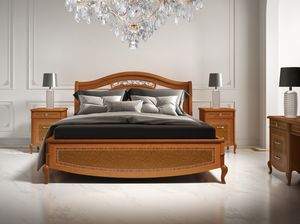 Prestige 2 Art. PR1001 - C1001, Cama de madera, con inserciones de brezo