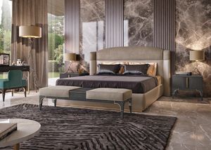 Firenze Art. F 120/A, Cama acolchada contempor�nea, con formas suaves.