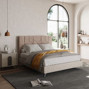 Grace cama, Cama moderna con cabecero y estructura acolchados