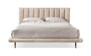 Mirage Easy cama, Cama tapizada con cabecero cosido verticalmente.