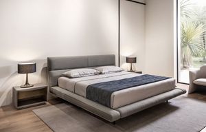 Sharon cama, Cama contempor�nea, revestida de tela.