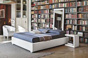 SOMMIER BD451, Cama doble tapizada en 2 ideal para dormitorios modernos