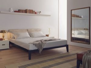 Caresse Fly cama, Cama doble con marco de madera contrachapada, de habitacin de hotel