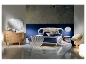 LE14 Iride cama, Cama de cuero, hecho a mano, la luz y el estilo dinmico