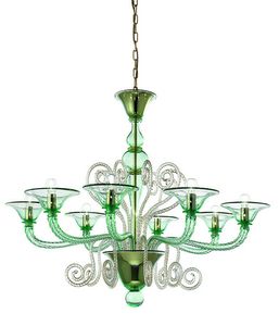 Art. VO 121/L/8, Araa de cristal de Murano verde