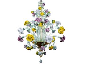 BOUQUET, Araa floral de Murano, en cristal multicolor