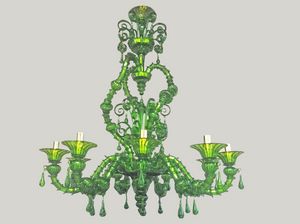 SMERALDO, Candelabro de estilo clsico veneciano Rezzonico, lujo