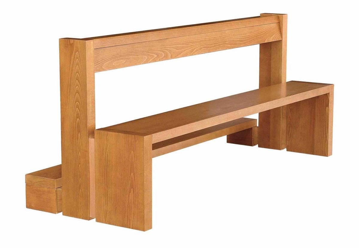 Banco moderno de madera maciza, para las iglesias | IDFdesign Banco moderno de madera maciza, para las iglesias | IDFdesign