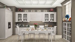 Incanto Cocina Comp. N. 3, Elegante cocina de madera lacada, estilo cl�sico