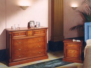 Impero Chest of Drawers, Mueble con cajones en madera de raz, de estilo clsico