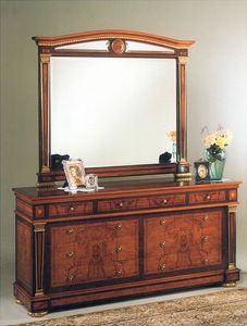 IMPERO / Double chest with 6 drawers , Pecho de los cajones de estilo clásico, en las cenizas de las rebabas