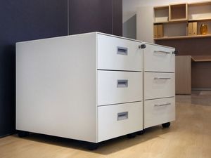 Office drawer units, Cajn Operacional de metal pintado en varios colores