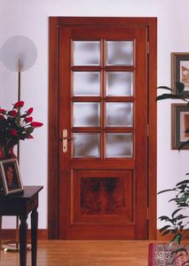 Heartwood Door 1, Puerta de estilo clsico en madera slida con paneles de vidrio