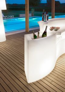 Ice Bar, Luminoso estructura modular usable botellero publicitario o cubitera