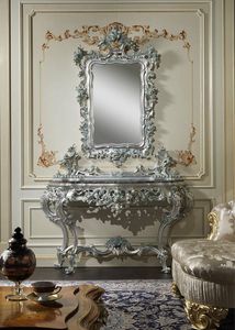 Art. 770 consola barroco, Consola con tallas hechas a mano, combinado con espejo