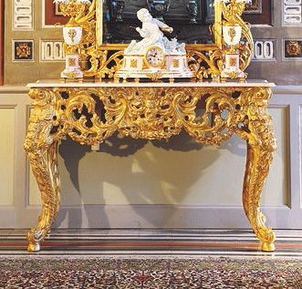 Opera console, Consola clásica de lujo, talladas a mano por maestros artesanos italianos