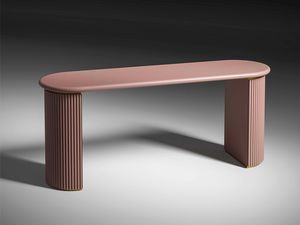 Dobos Console Table Art. EDO020 - EDO021 - EDO022, Consola de formas suaves y textura refinada