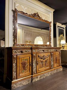 aArt. 9000 parador Luigi XV, Aparador de lujo con tallas e incrustaciones.