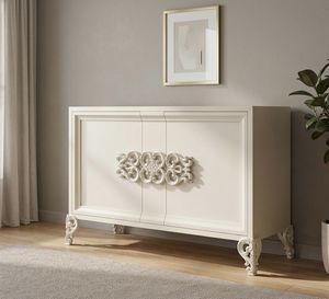 Art. 1871, Aparador refinado con acabado lacado blanco.