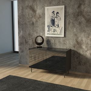 Atena 2A, Aparador con puertas de espejo con grabados decorativos